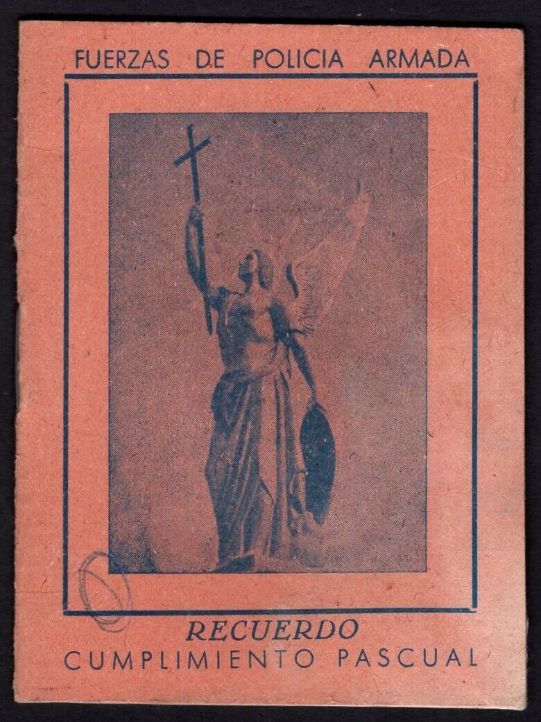 Librito antique del Cumplimiento Pascual Militar catolico libro antiguo