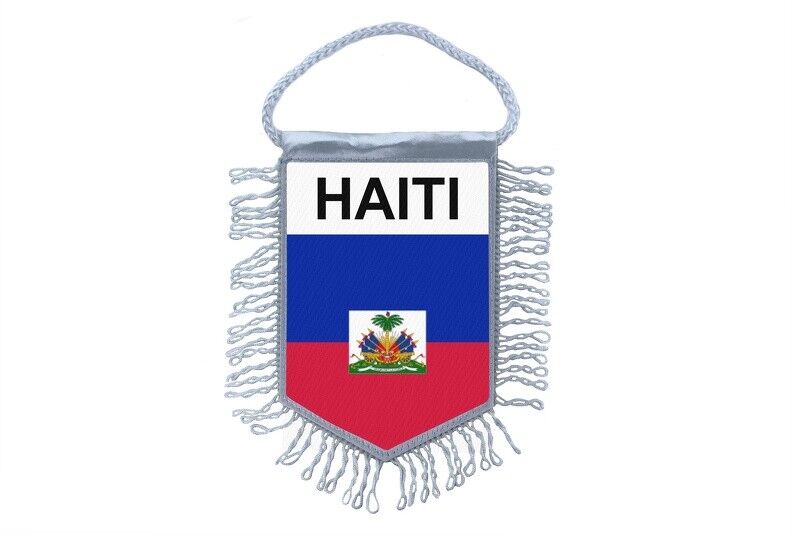 Mini banner flag pennant window mirror cars country banner haiti
