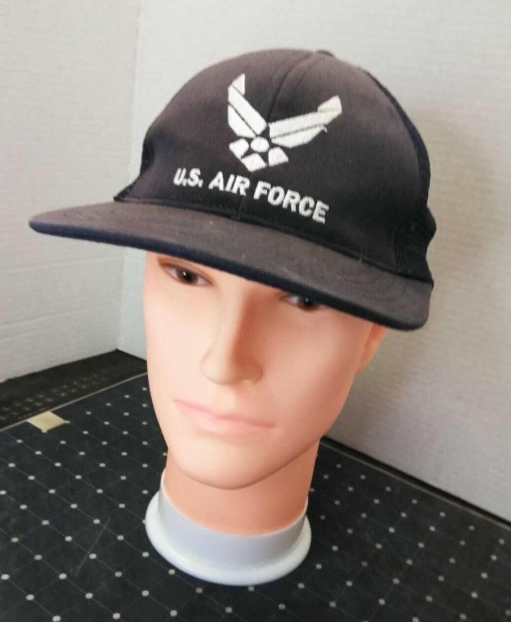 Vintage US Air Force Hat Made In USA Strapback Wings Logo - airforce.com strap