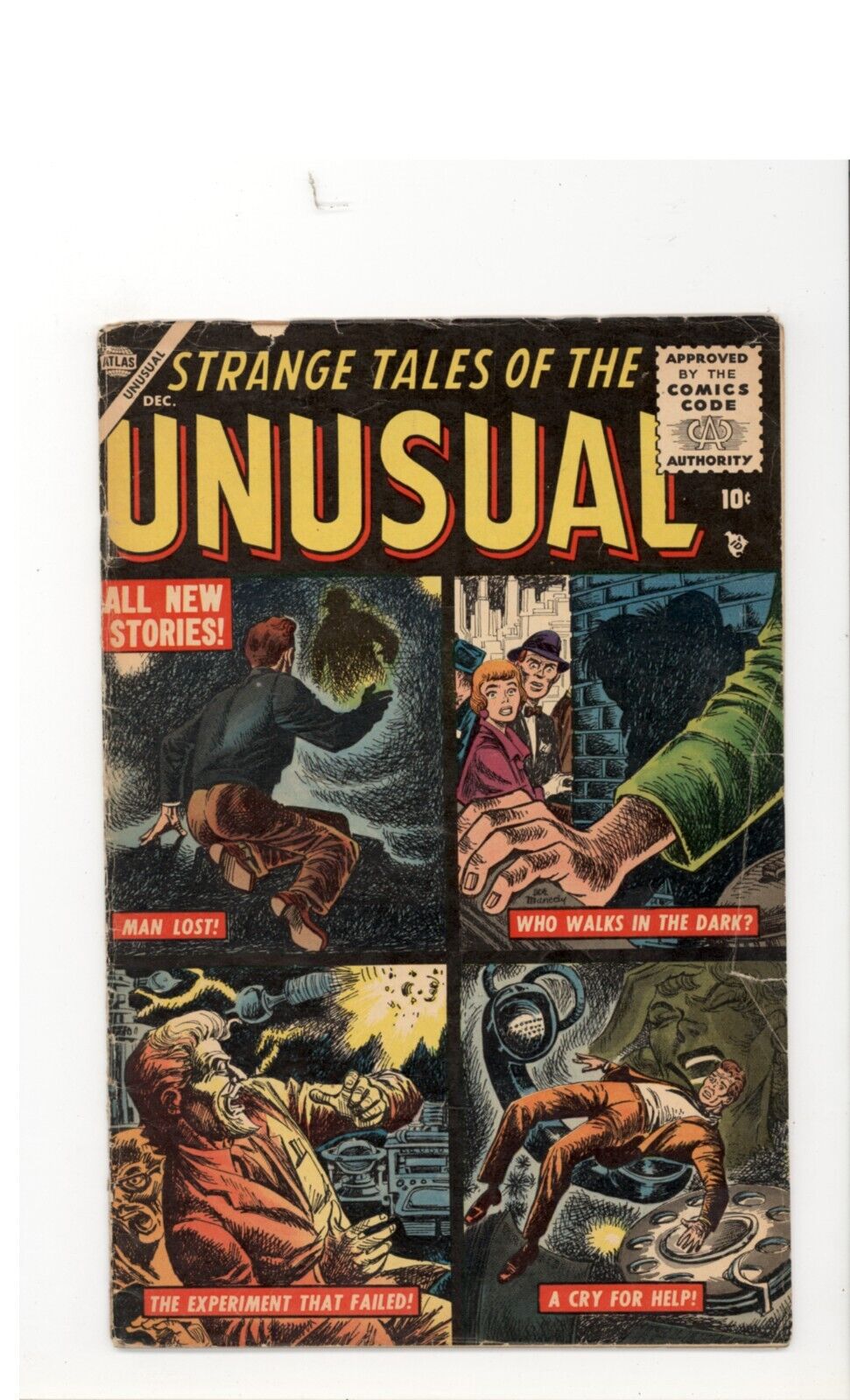 Strange Tales of the Unusual 1 G/VG Atlas Horror 1955