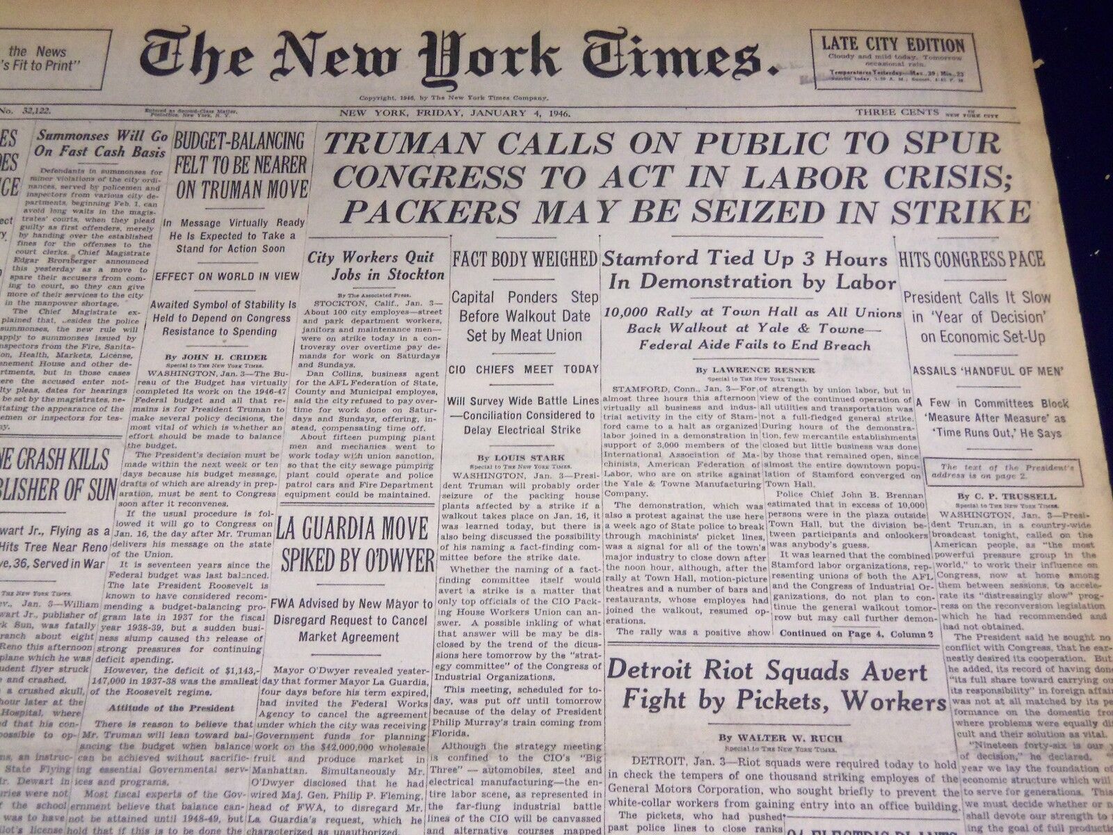 1946 JANUARY 4 NEW YORK TIMES - PACKERS MAY BE SEIZED - NT 3251