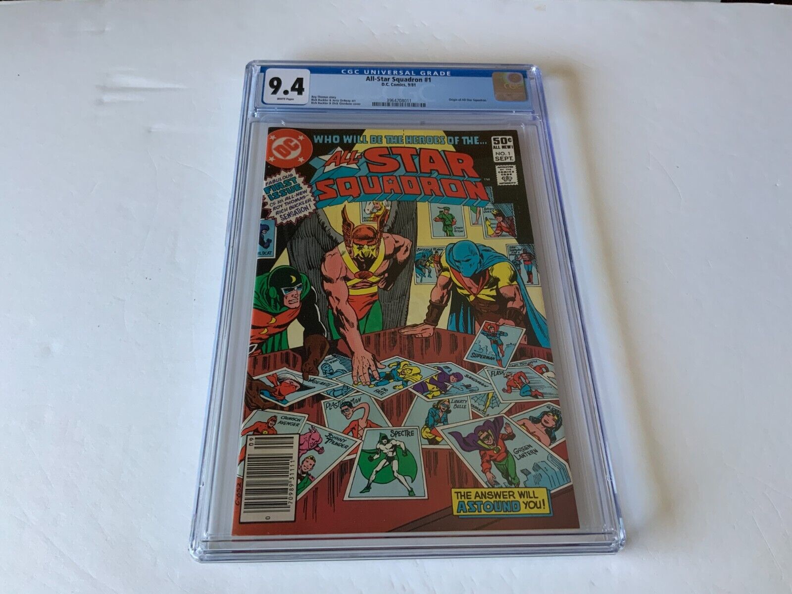 ALL STAR SQUADRON 1 CGC 9.4 NEWSSTAND WHITE PAGES ORIGIN DC COMIC 1981 BT