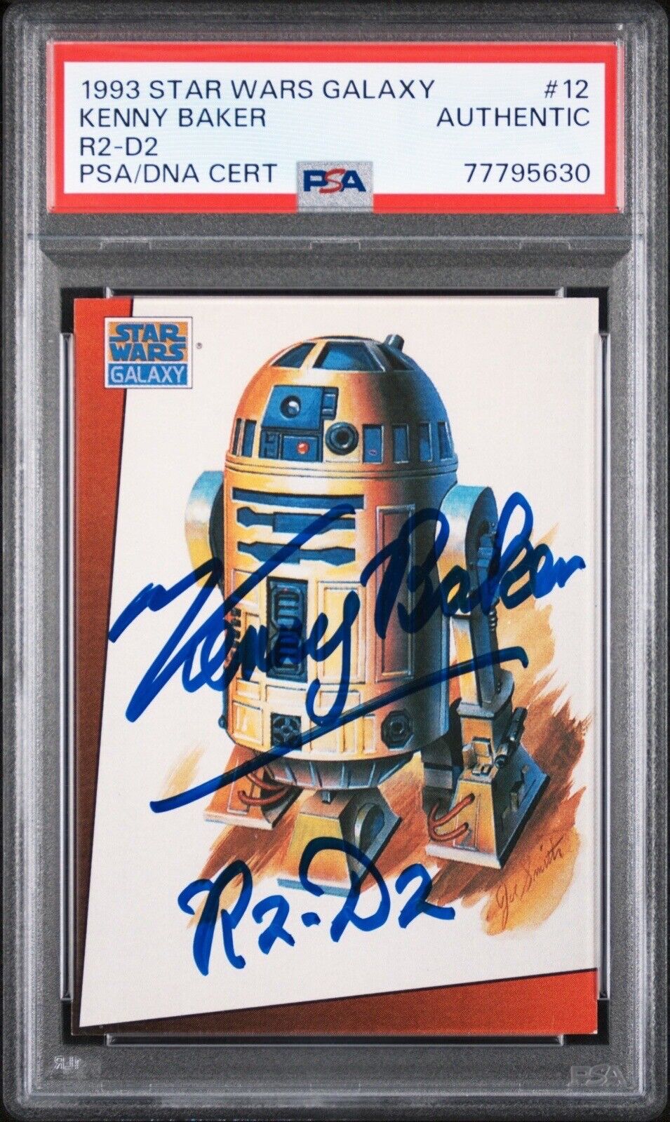 1993 Topps Star Wars Galaxy R2-D2 KENNY BAKER AUTO PSA Authenticated #12