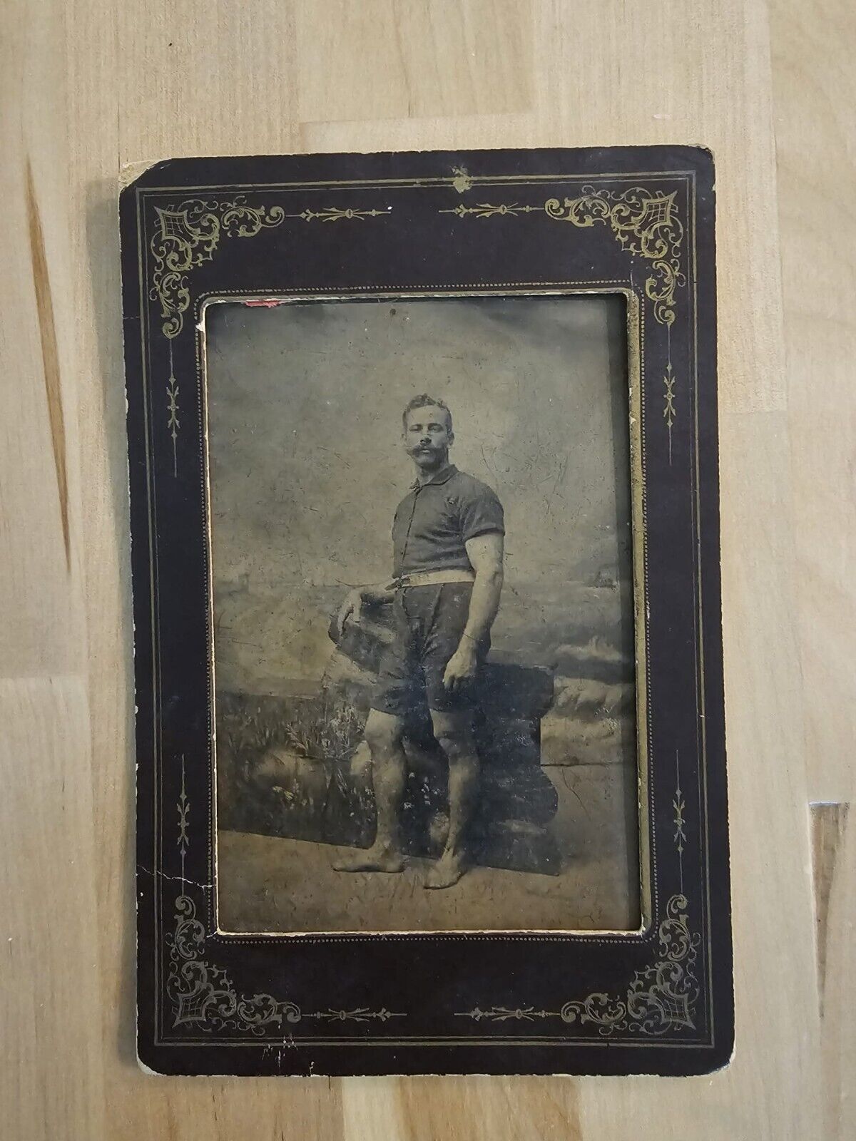1880s CUBAN BASEBALL PLAYER FERROTYPE/TINTYPE CABINET ORIGINAL Photo 599