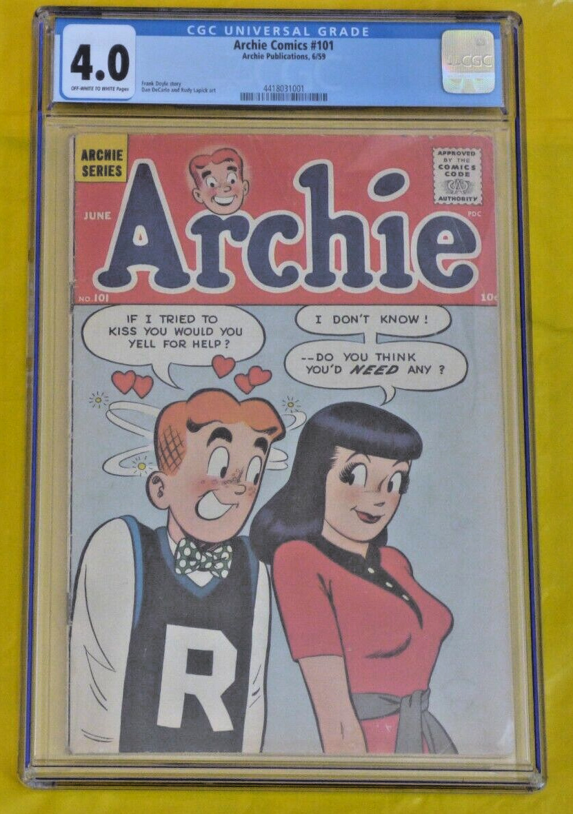 Archie Comics #101 Classic Veronica Cover 1959 Silver Age CGC 4.0