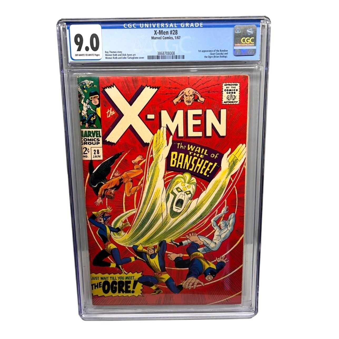 X-Men #28 (1967) CGC Graded 9.0 NICE Marvel 1st Appearance of Banshee and Ogre