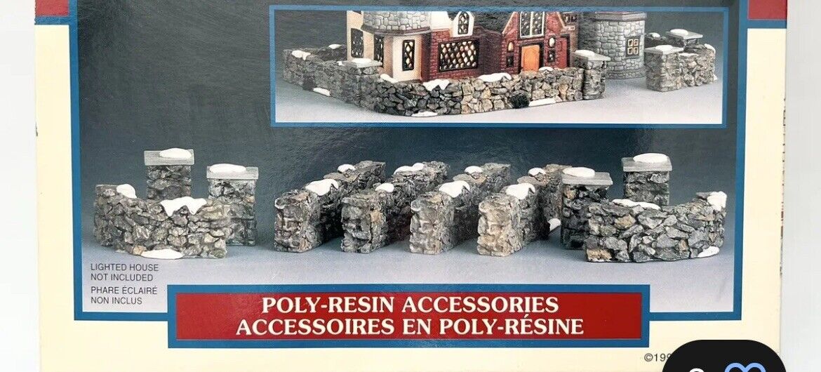 Lemax Christmas Village Collection Colonial Stone Wall #93304A  Set of 10