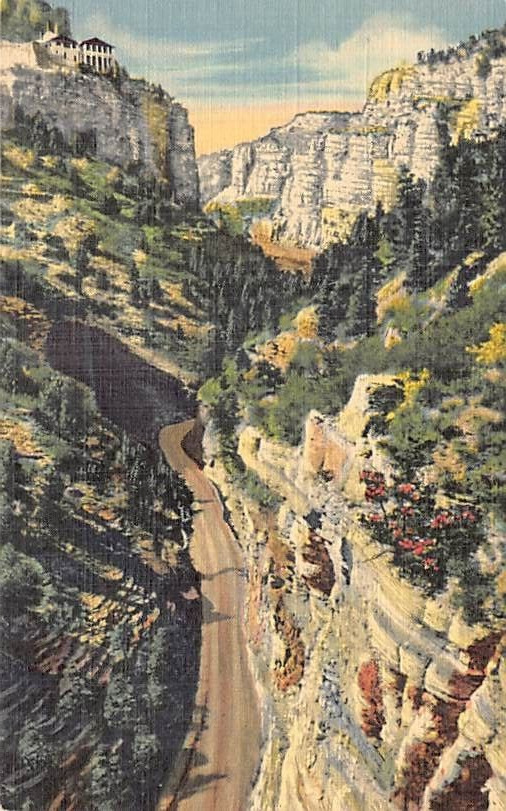 Postcard CO: Williams Canon, Manitou Springs, Colorado, Vintage LInen