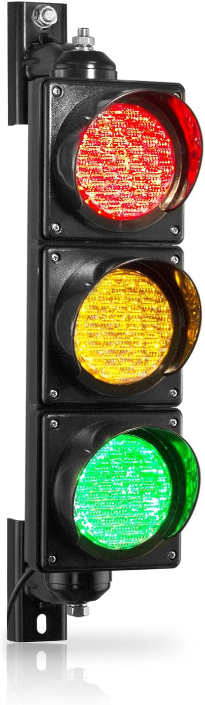 BBMi AC85-265V(4 inch) Traffic Light, Red Yellow Green Traffic Signal Light, PC