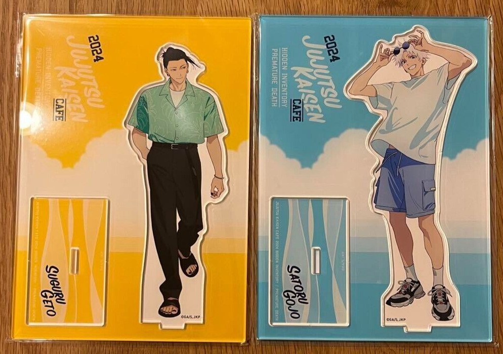 Jujutsu Kaisen Season 2 Cafe 2024 Acrylic Stand Figure Gojo & Geto set of 2 New