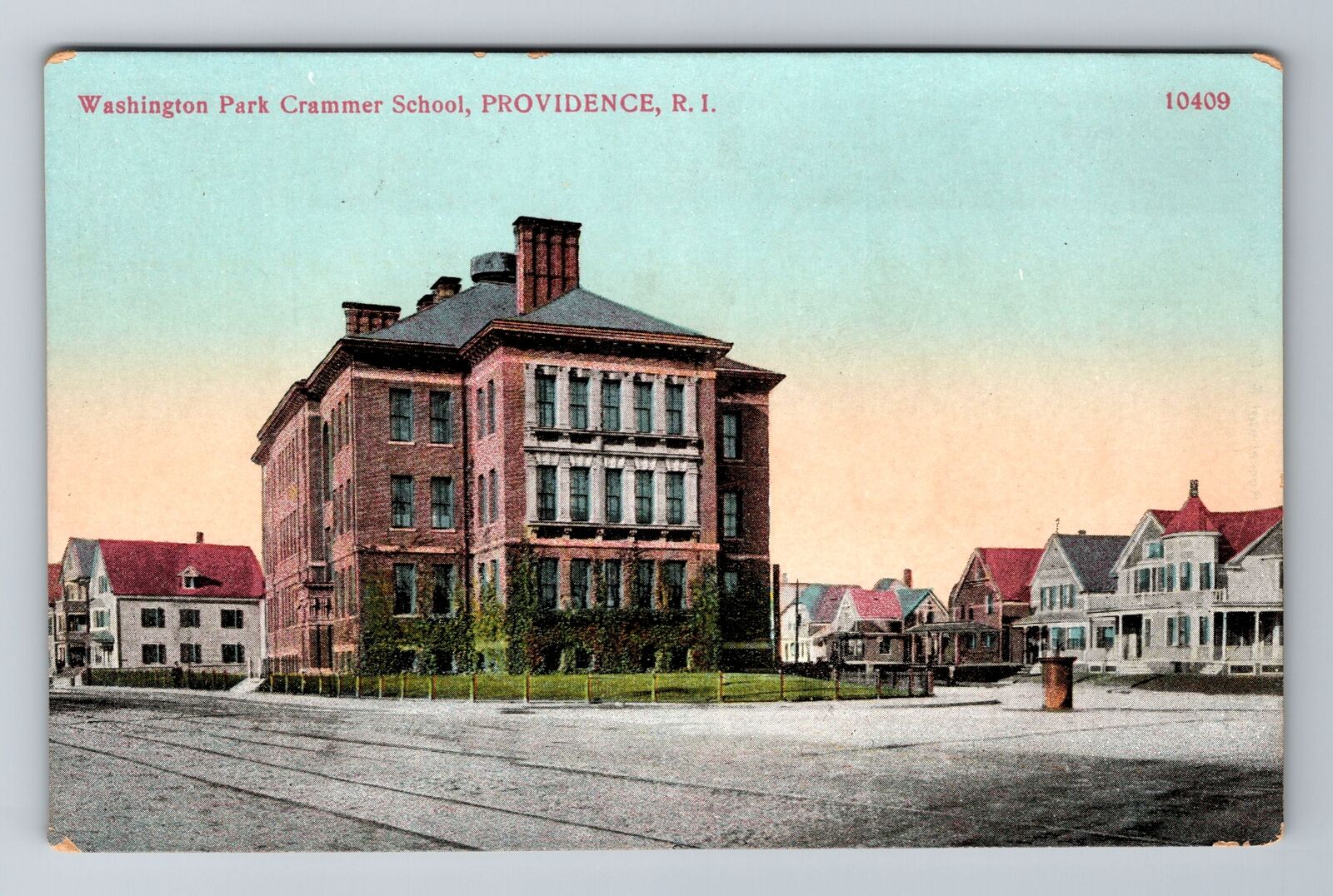 Providence RI-Rhode Island Washington Park Grammar School  Vintage Postcard
