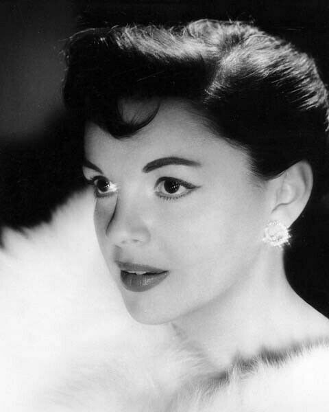 Judy Garland 1950's glamour portrait with white fur around shoulders 24x30 poste