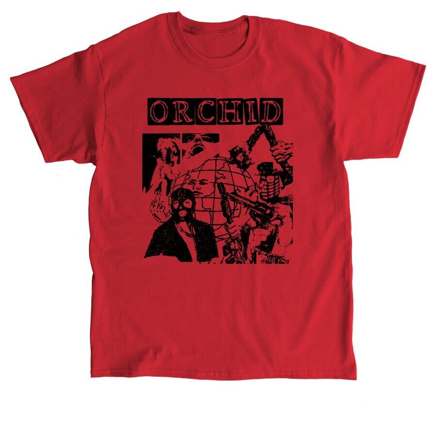 Vtg Orchid Band Music Tour Cotton Red All Size Men Women Shirt