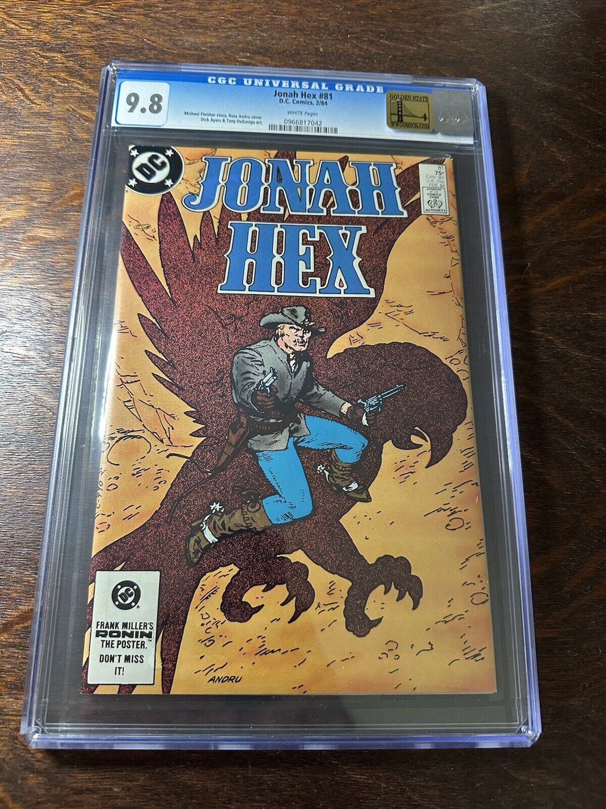 Jonah Hex # 81 CGC 9.8 White Pages D.C. Comics 2/84