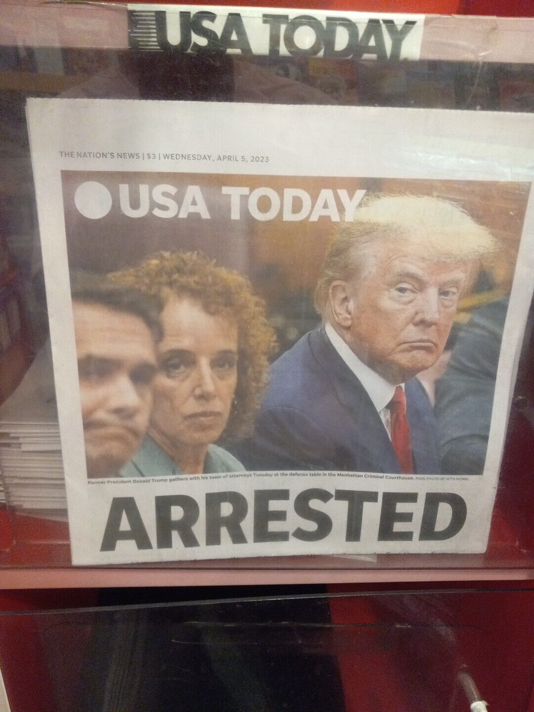 USA TODAY WEDNESDAY, APRIL 5, 2023 (TRUMP ARRESTED)