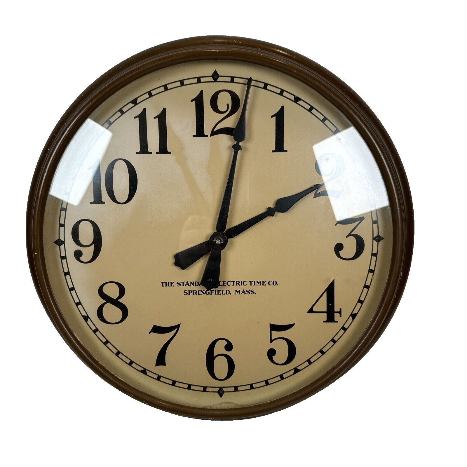 The Standard Electric Time Co. Springfield Mass - Vintage Electric Wall Clock