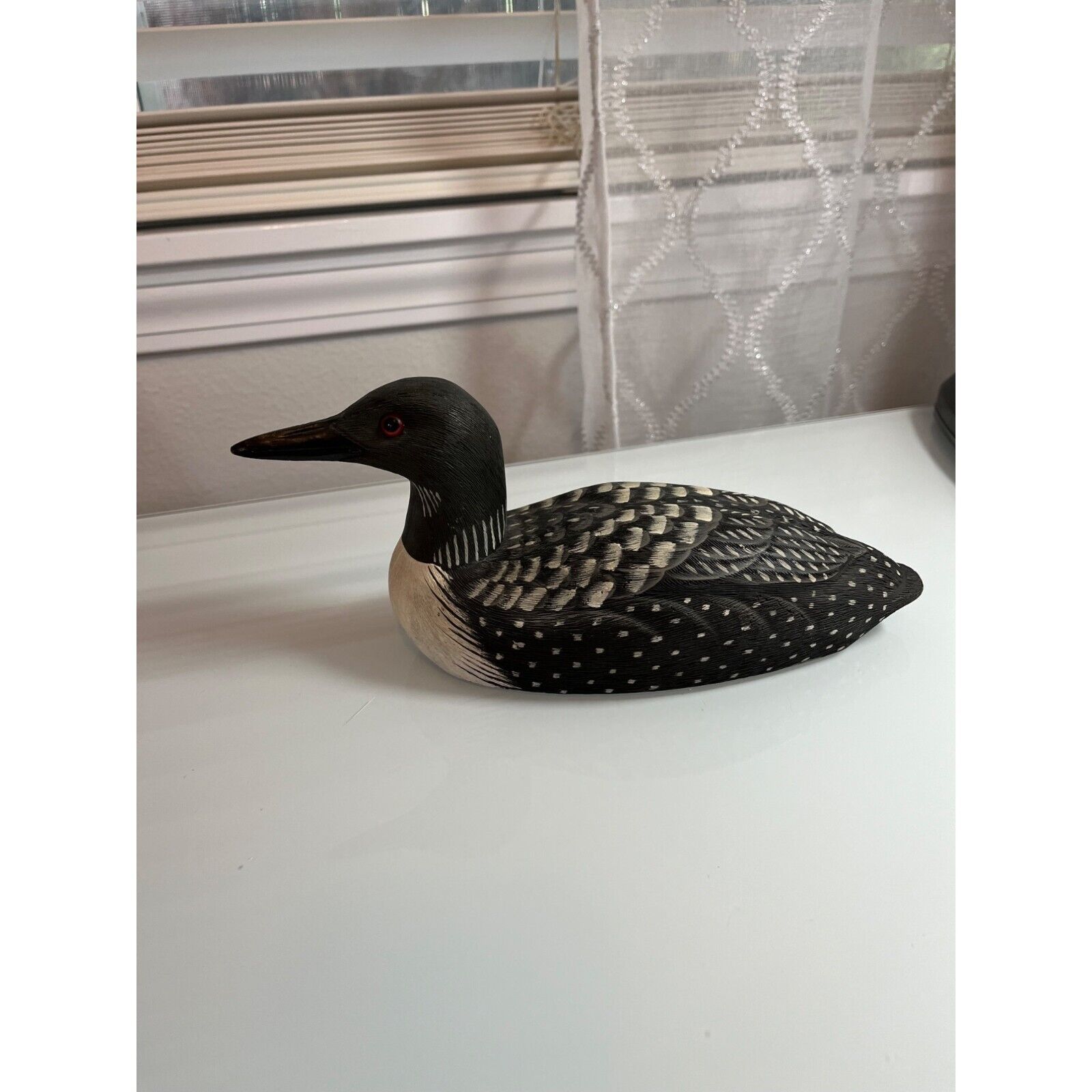 Hand-Carved Common Loon Decoy Signed by Artist Joe Rivello Duck 1987 by B Hayes
