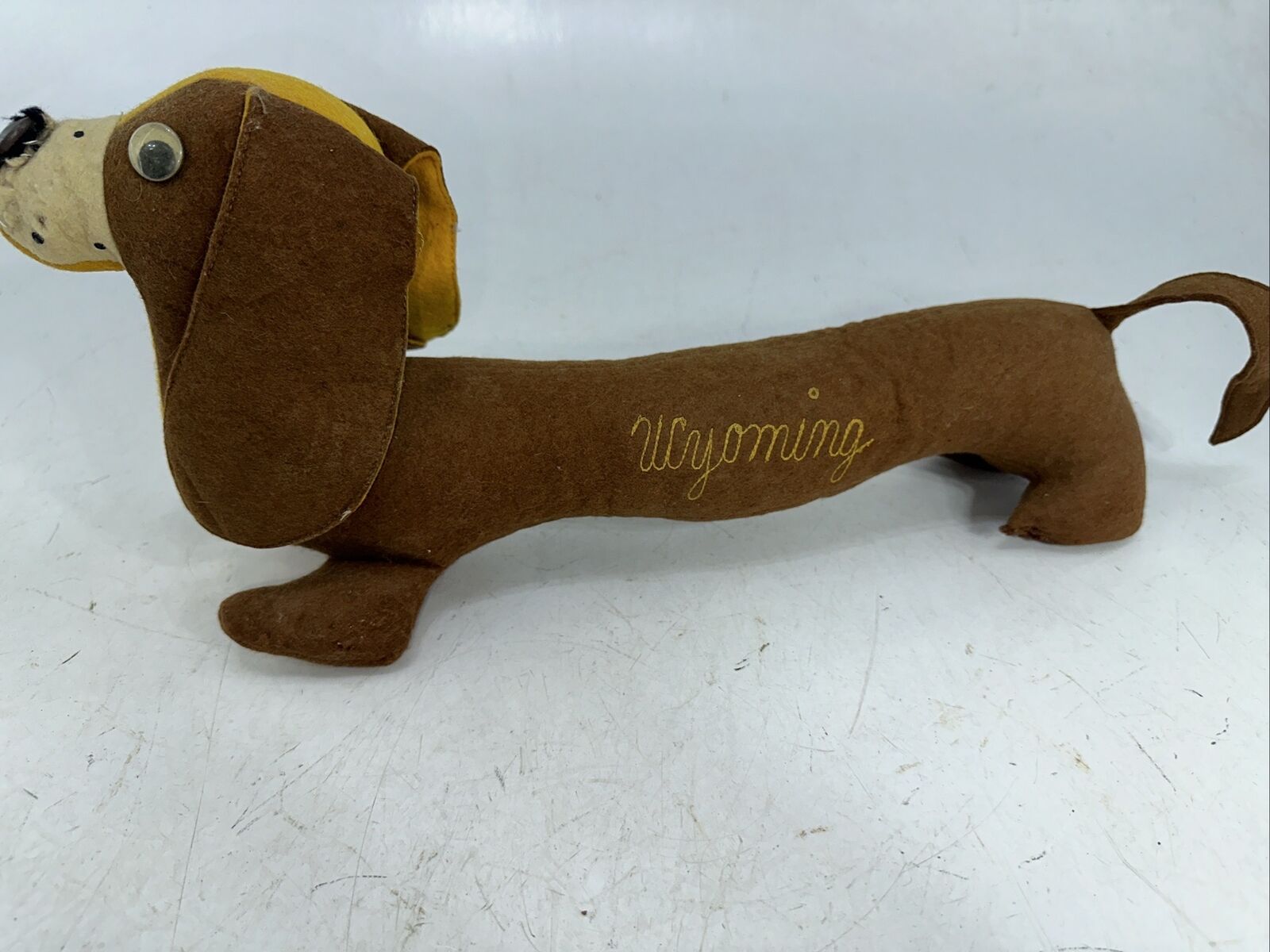 RARE Vtg Wyoming 1950's Stuffed Dashhound MCM