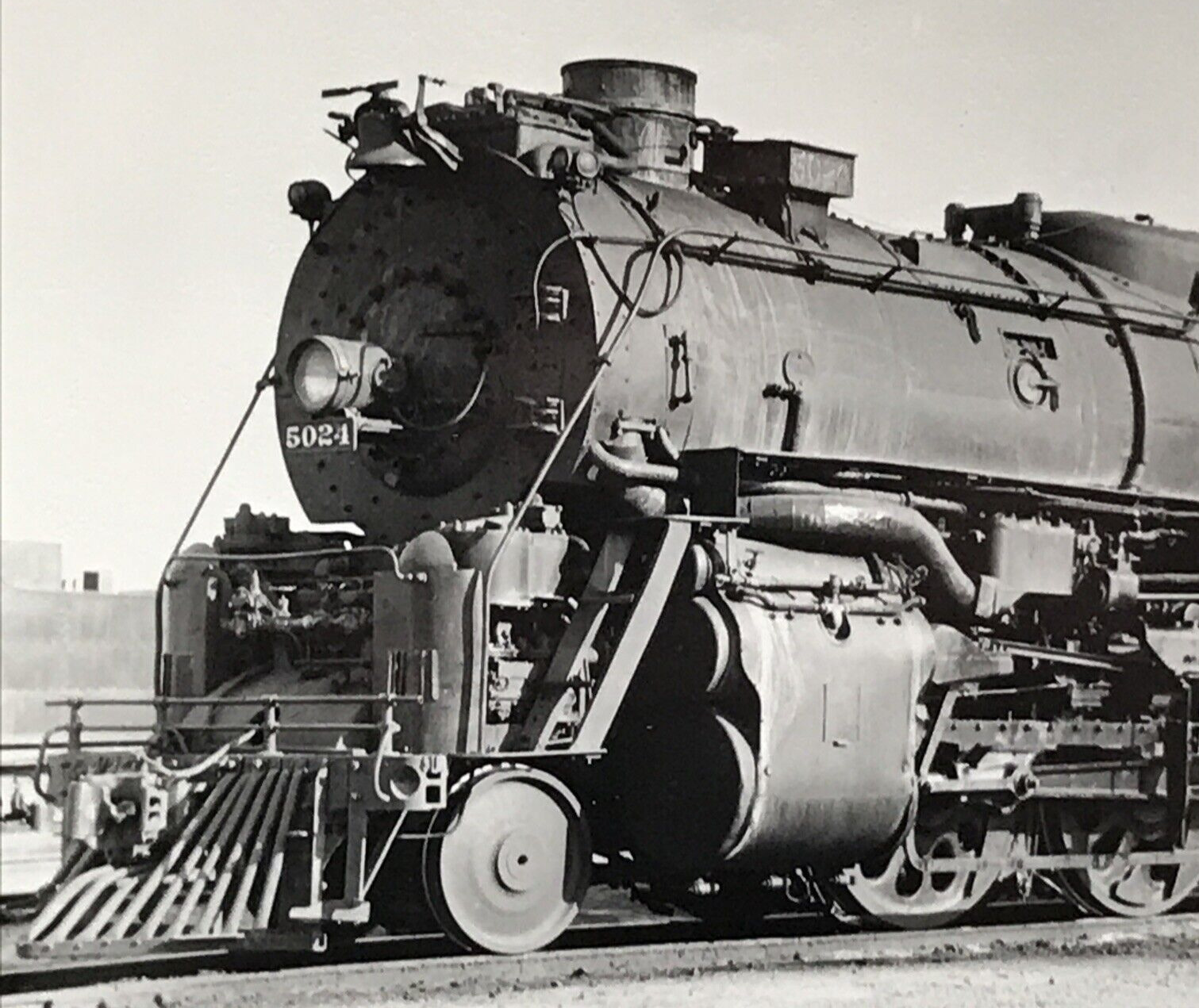 Atchison Topeka Santa Fe Railway Railroad #5024 2-10-4 Baldwin Locomotive Photo