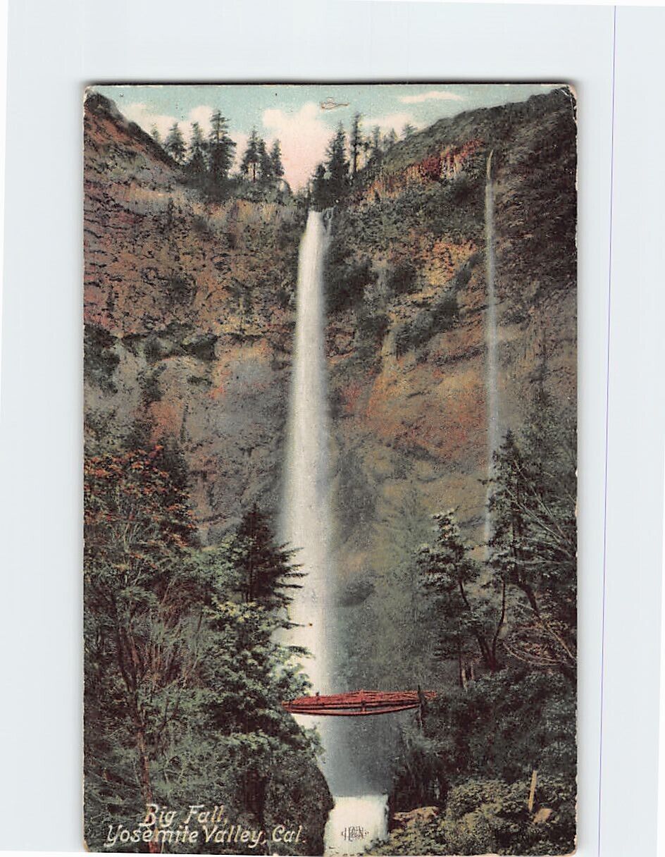 Postcard Big Fall Yosemite Valley California USA