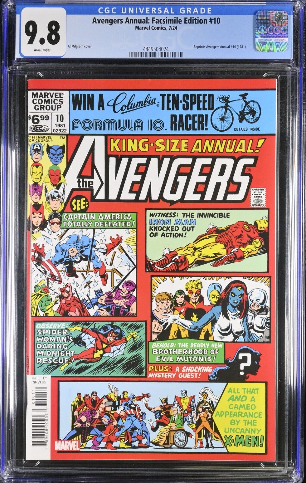 Avengers Annual #10 CGC 9.8 Facsimile Edition of 1st App Rogue 1981 Marvel 2024