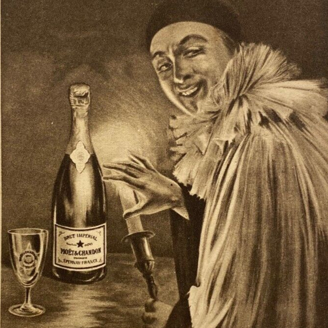 Vintage 1935 Champagne Moet & Chandon Restaurant Menu Paris France