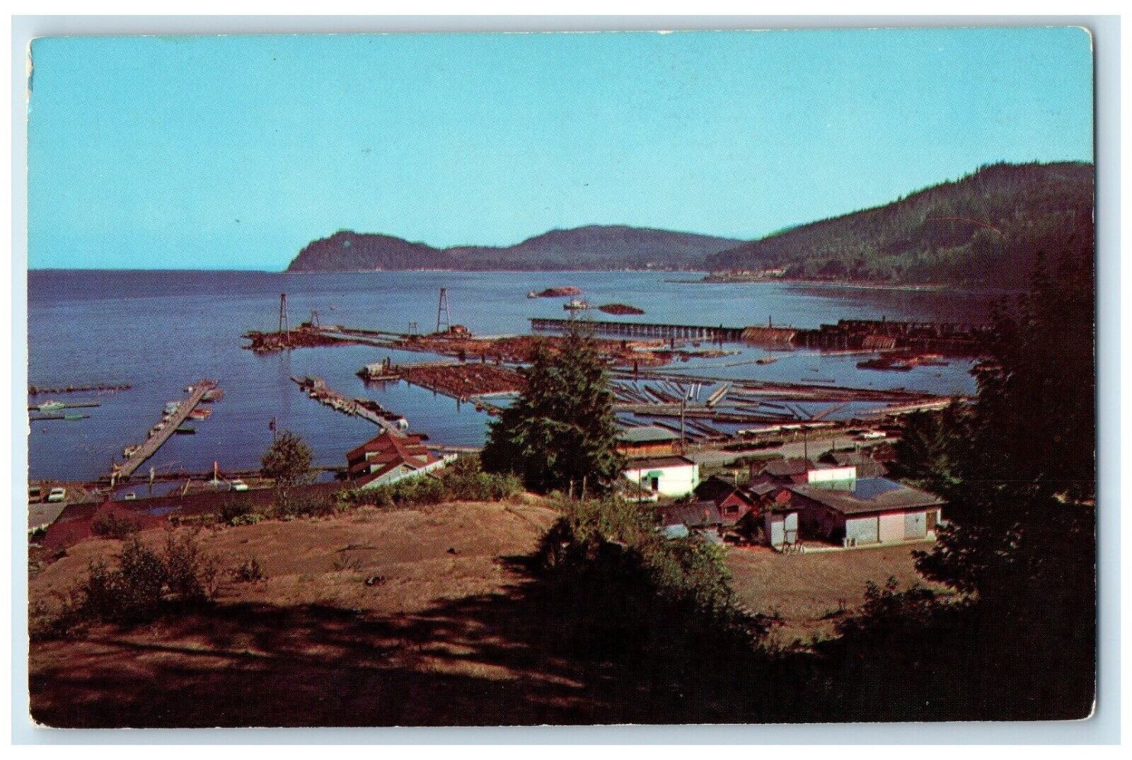 c1960 Sekiu Bay Strait Juan De Fuca Olympic State Peninsula Washington Postcard
