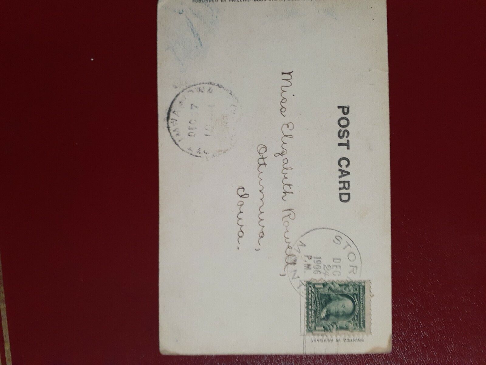 Rare Original 1906 Postcard With Stamp