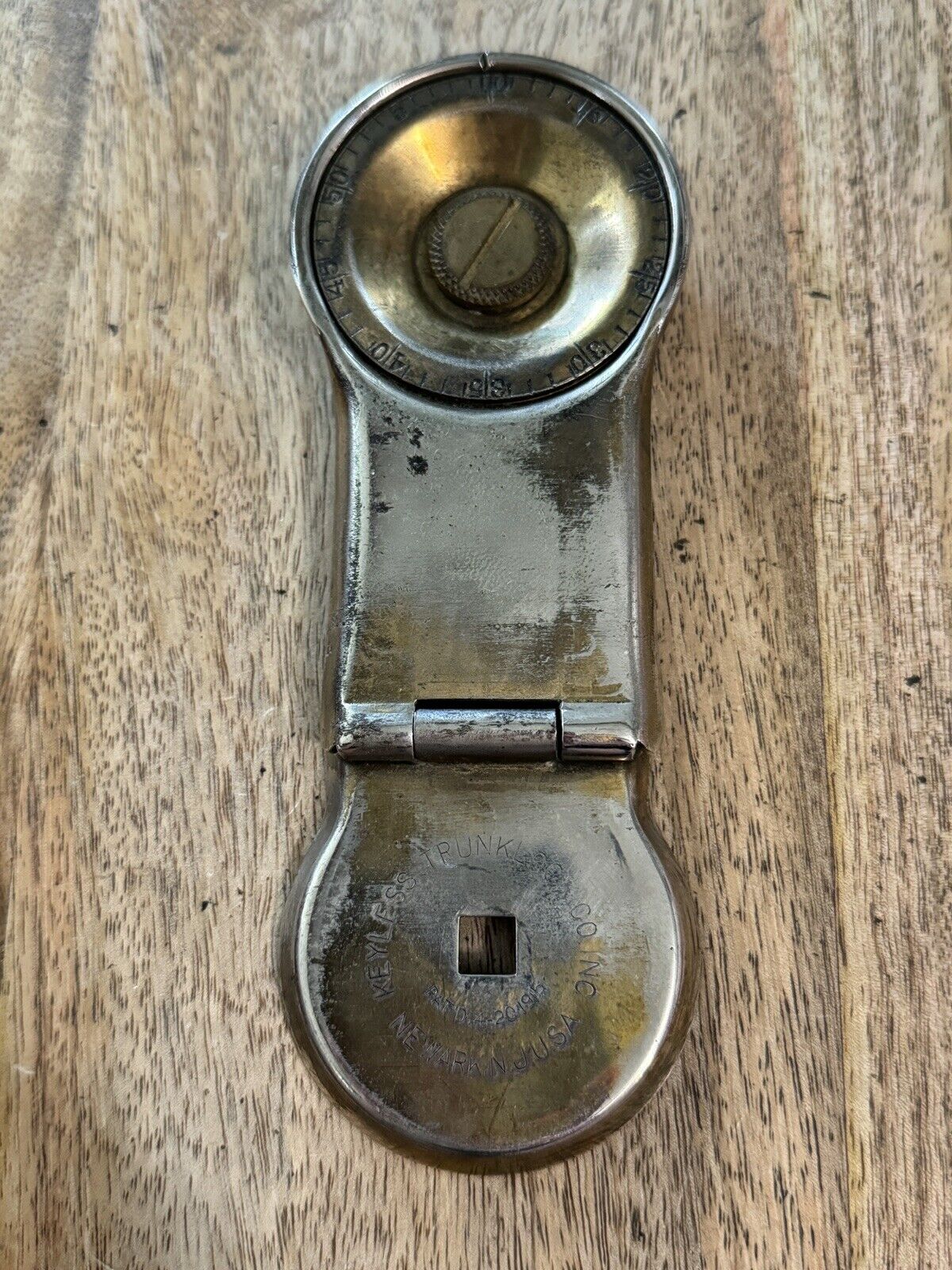Vintage Antique Old Keyless Trunk Combination Lock No Combo.
