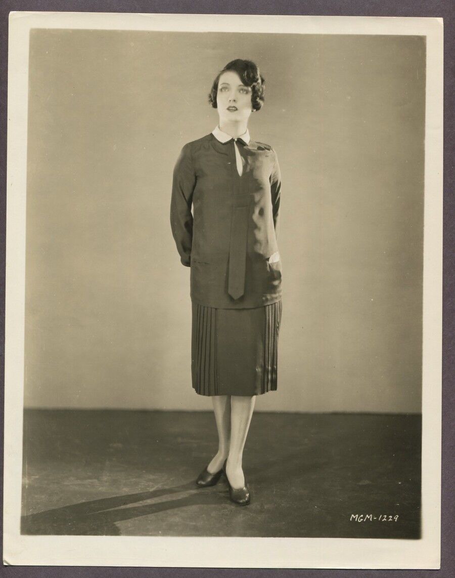 PAULINE STARK Art Deco Flapper Girl Power Suit 1927 Photo Jazz Baby Doll J3888