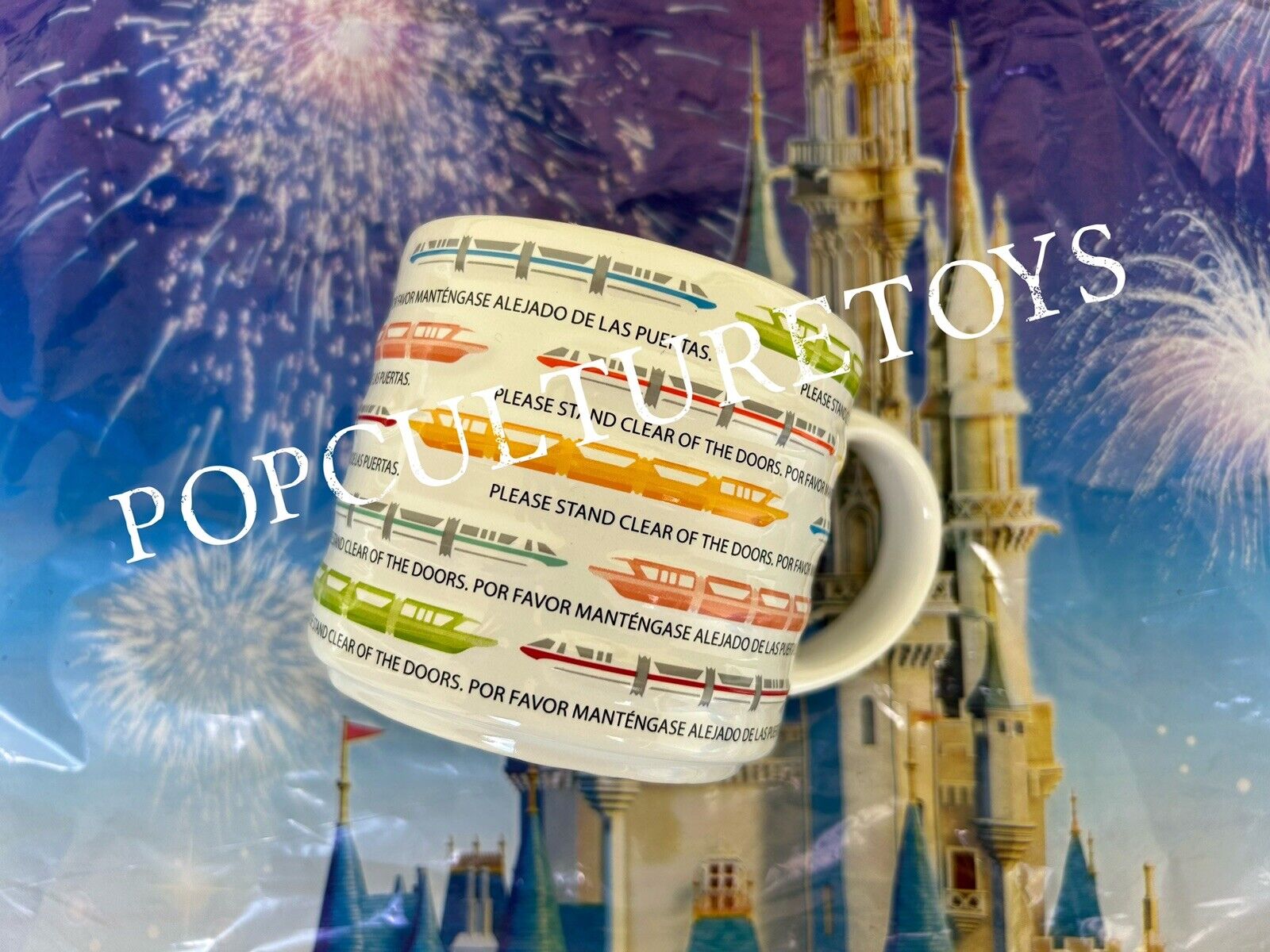 Disney Parks Monorail Please Stand Clear Of The Doors Ceramic Coffee Cup Mug New