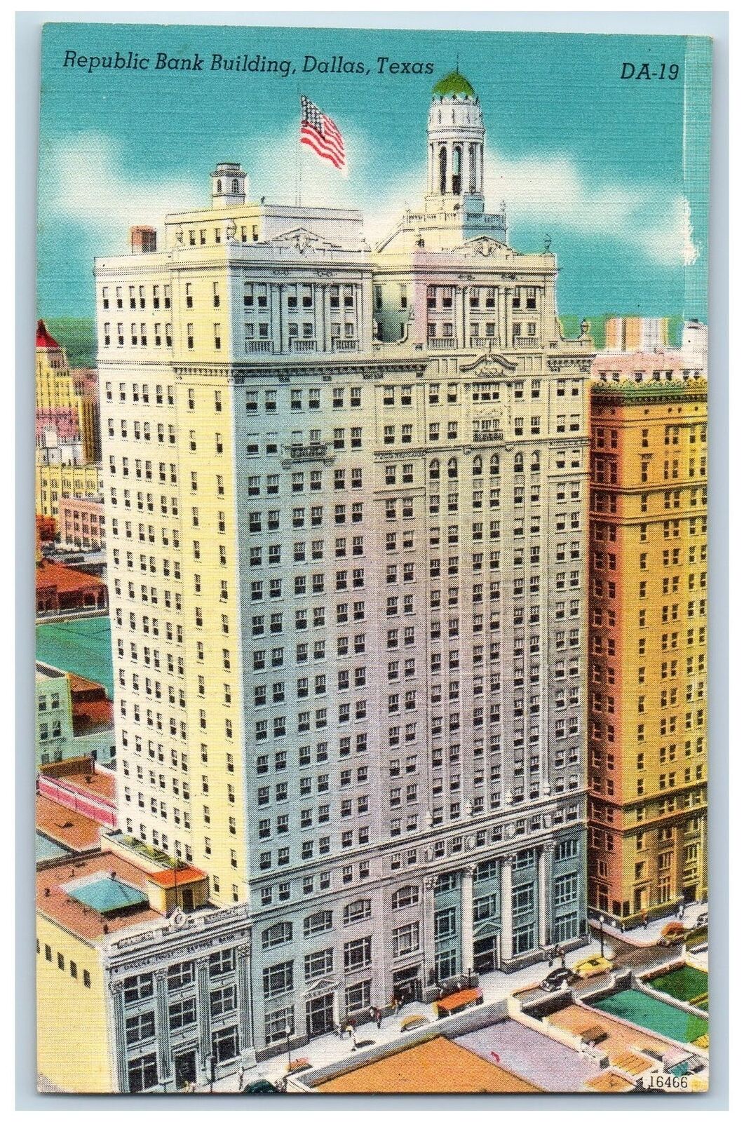 c1950's First Baptist Church Building & Tower Multiview Dallas Texas TX Postcard