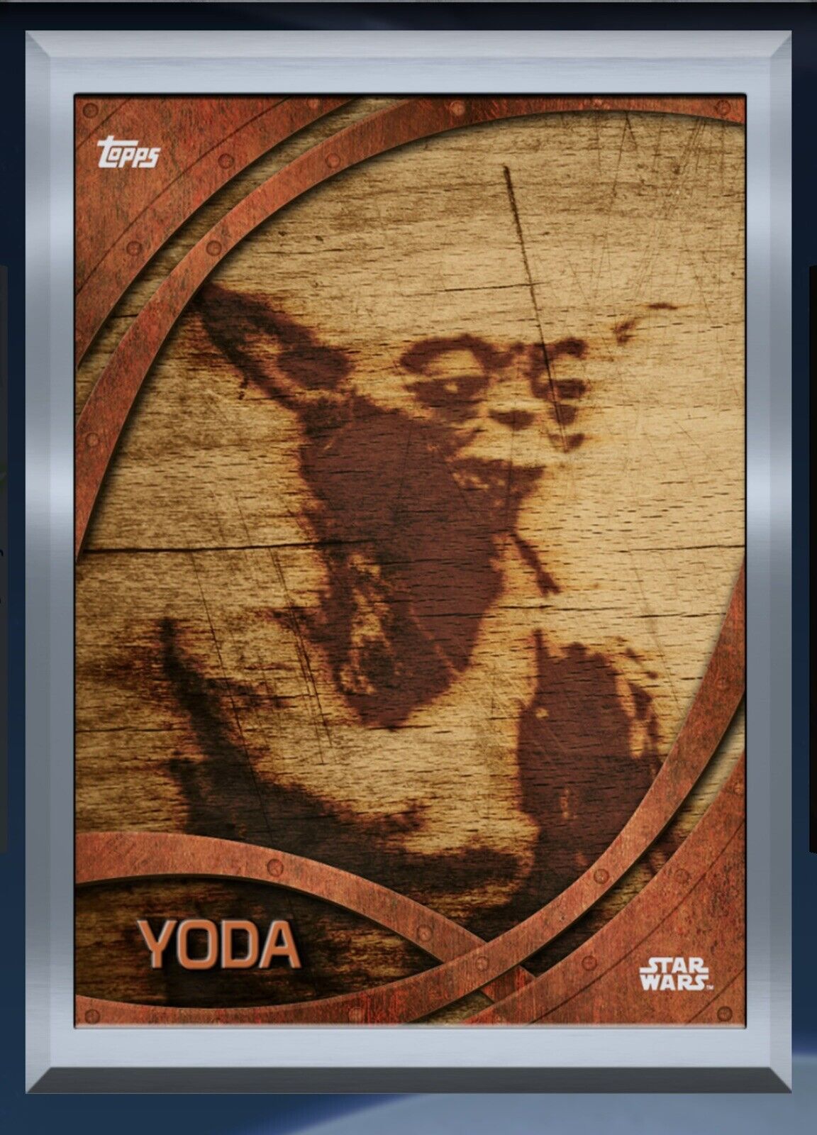 Star Wars Card Trader: Legendary (2cc) 2016 Silver Gilded Yoda Rust Firebrand