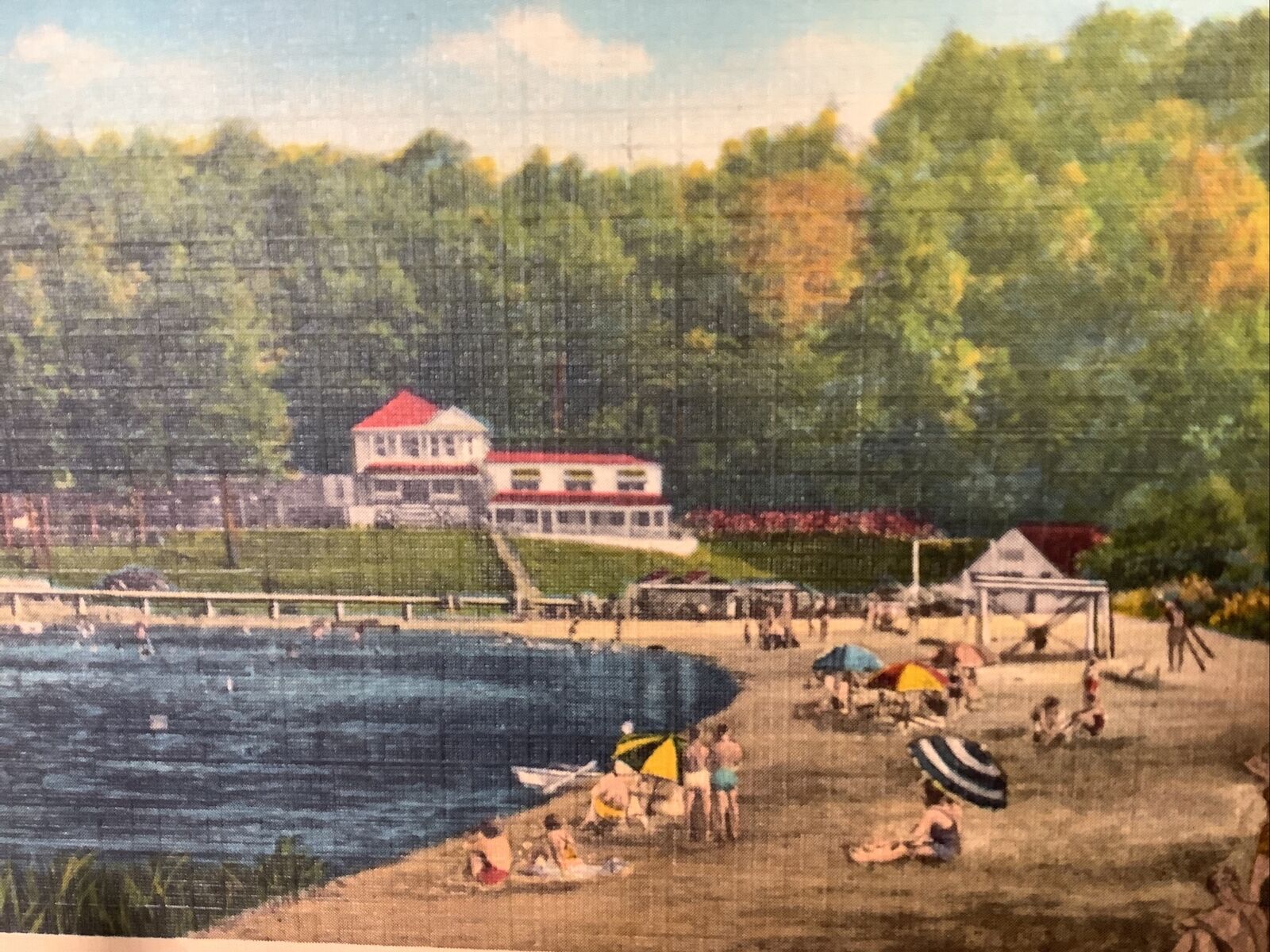 1949 Henderson Lake, North Carolina - Laurel Park Inn & Beach -girls Vintage