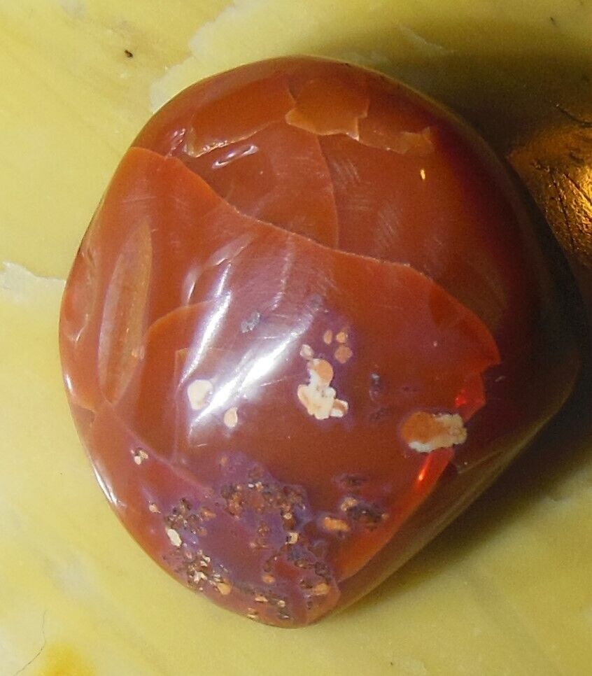 84ct Orange Mexican Fire Opal Rub Loose Collector Piece. Rare size and beauty.
