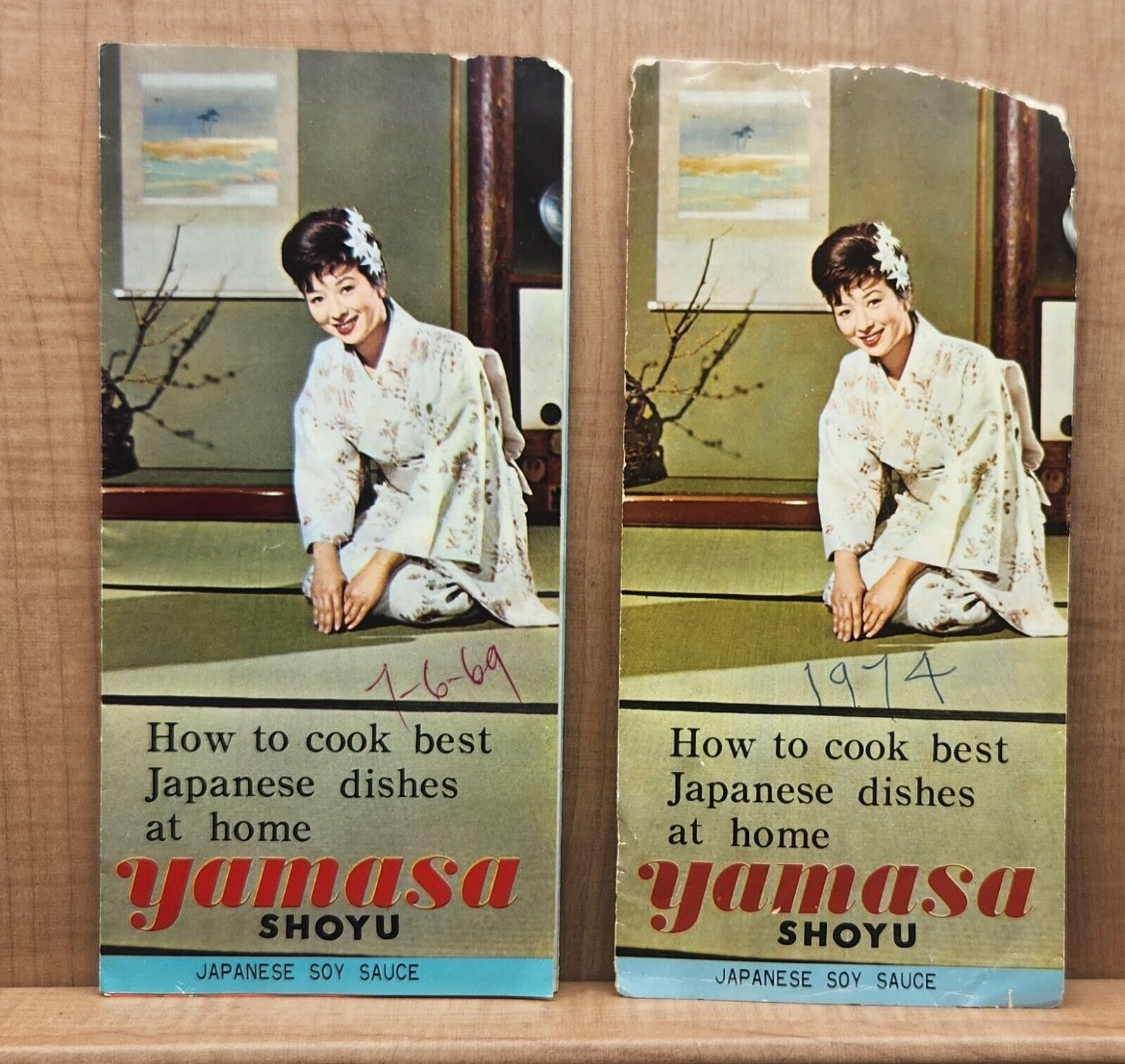 Vintage Yamasa Shoyu Japanese Advertisement Brochure Lot (2) Recipes Soy Sauce
