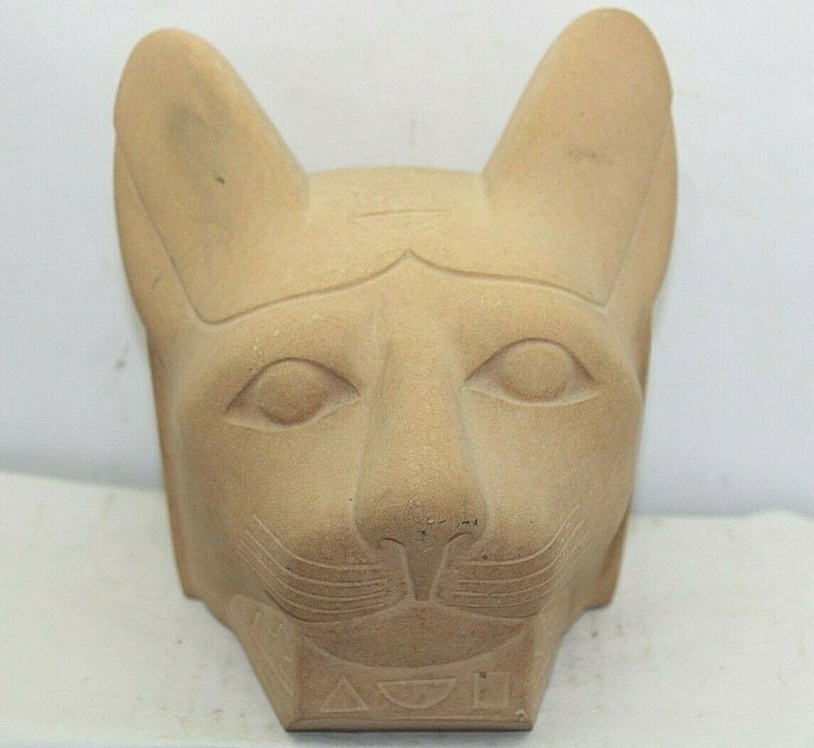 ANCIENT EGYPTIAN BASTET RARE ANTIQUE Head Bast Cat Pharaonic Statue Egypt Histor