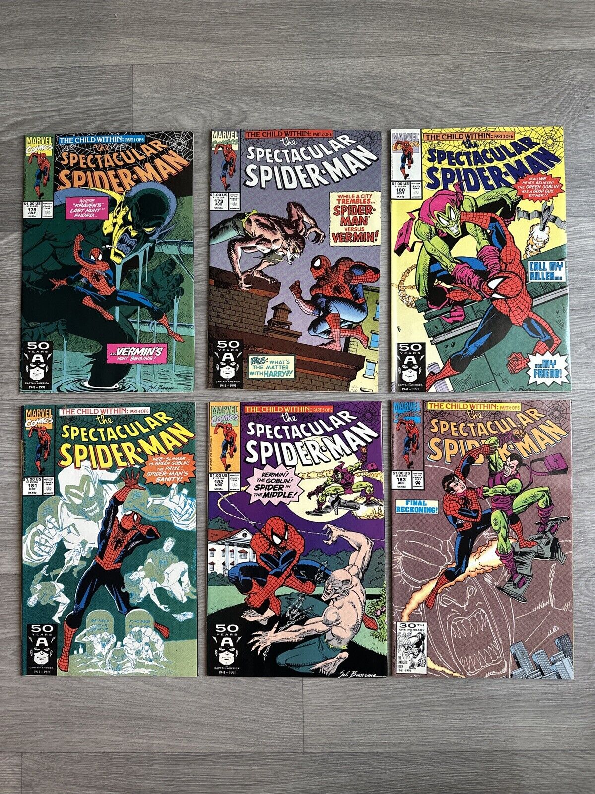 The Spectacular Spider-Man #178-183 The Child Within 1-6 Marvel Comic Lot