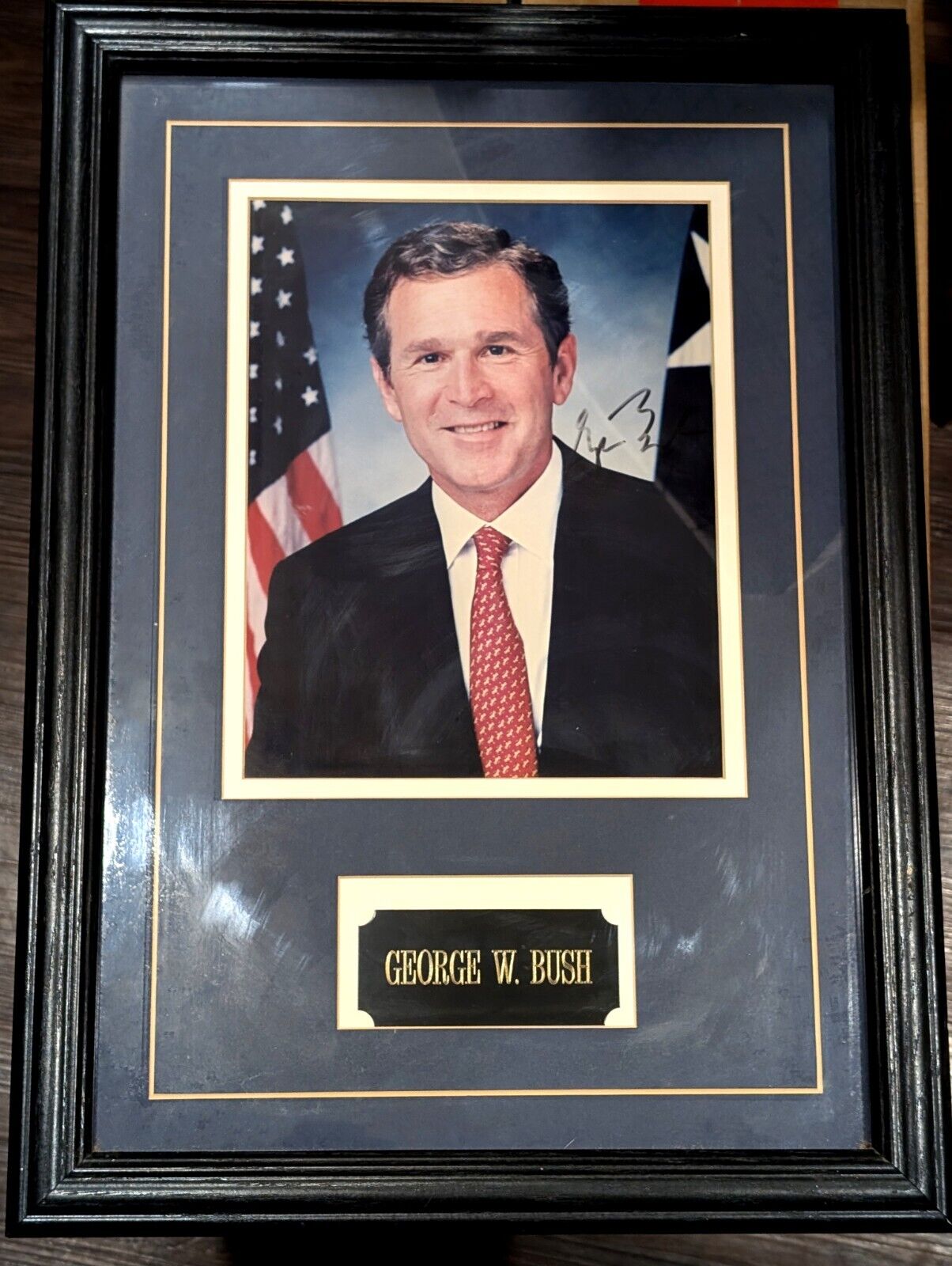 President George W. Bush HAND SIGNED Autograph Matted Framed Autographed Photo
