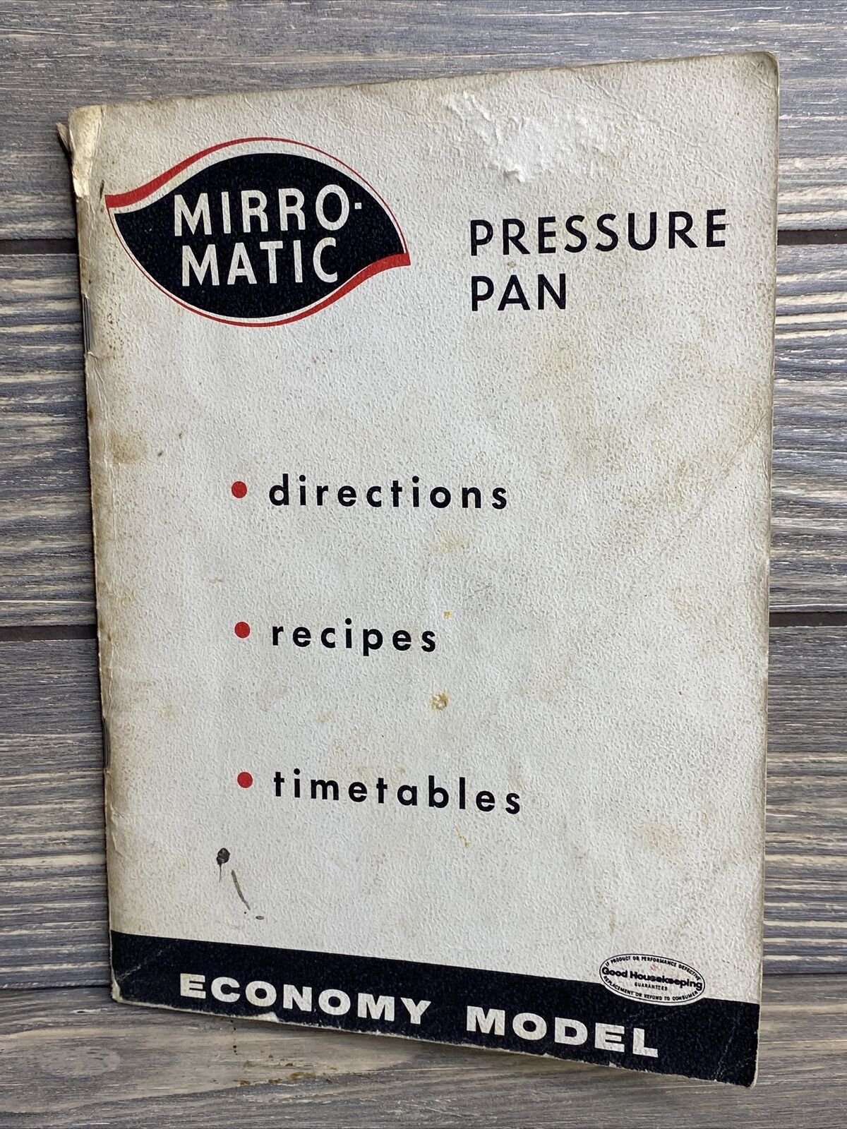 Vintage Mirro-Matic Pressure Pan Recipe Cookbook Paperback 1961