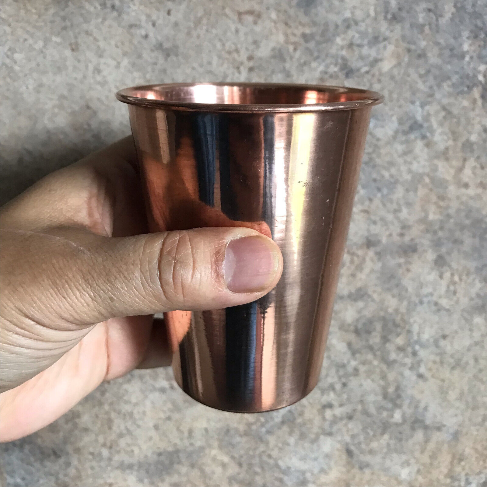 2 Quantity Cup Genuine Copper Water Drink Mug Pure Solid ship from USA to USA