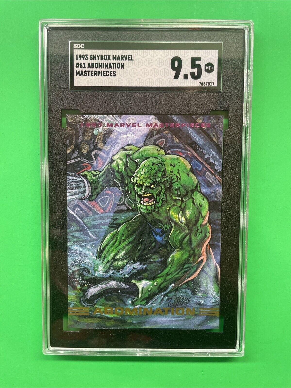 1993 Skybox Marvel Masterpieces: Abomination SGC 9.5 MINT+  She-Hulk Show