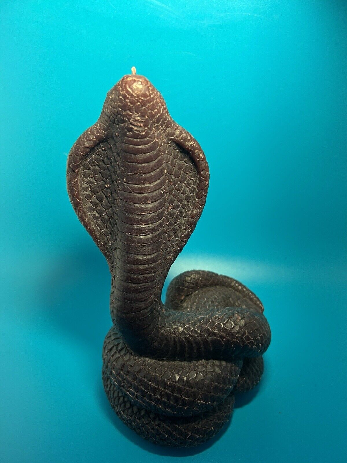 Vintage Rattlesnake Figurine Candle, 8.5” Tall, Unused Candle Wick