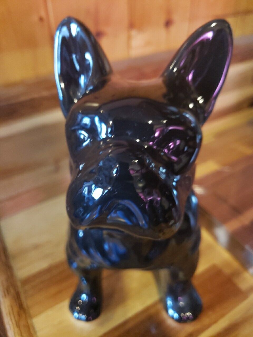  Vintage. Retro. Black Ceramic Bulldog Boston  French. Rare Find.