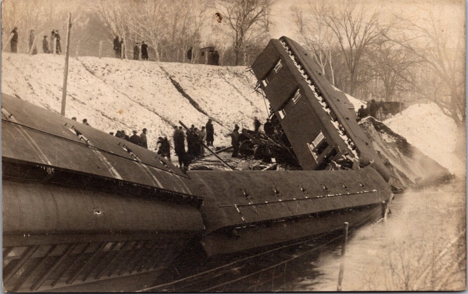 RPPC 1915 Railroad Train Crash Wreck Derailment Claremont Junction New Hampshire