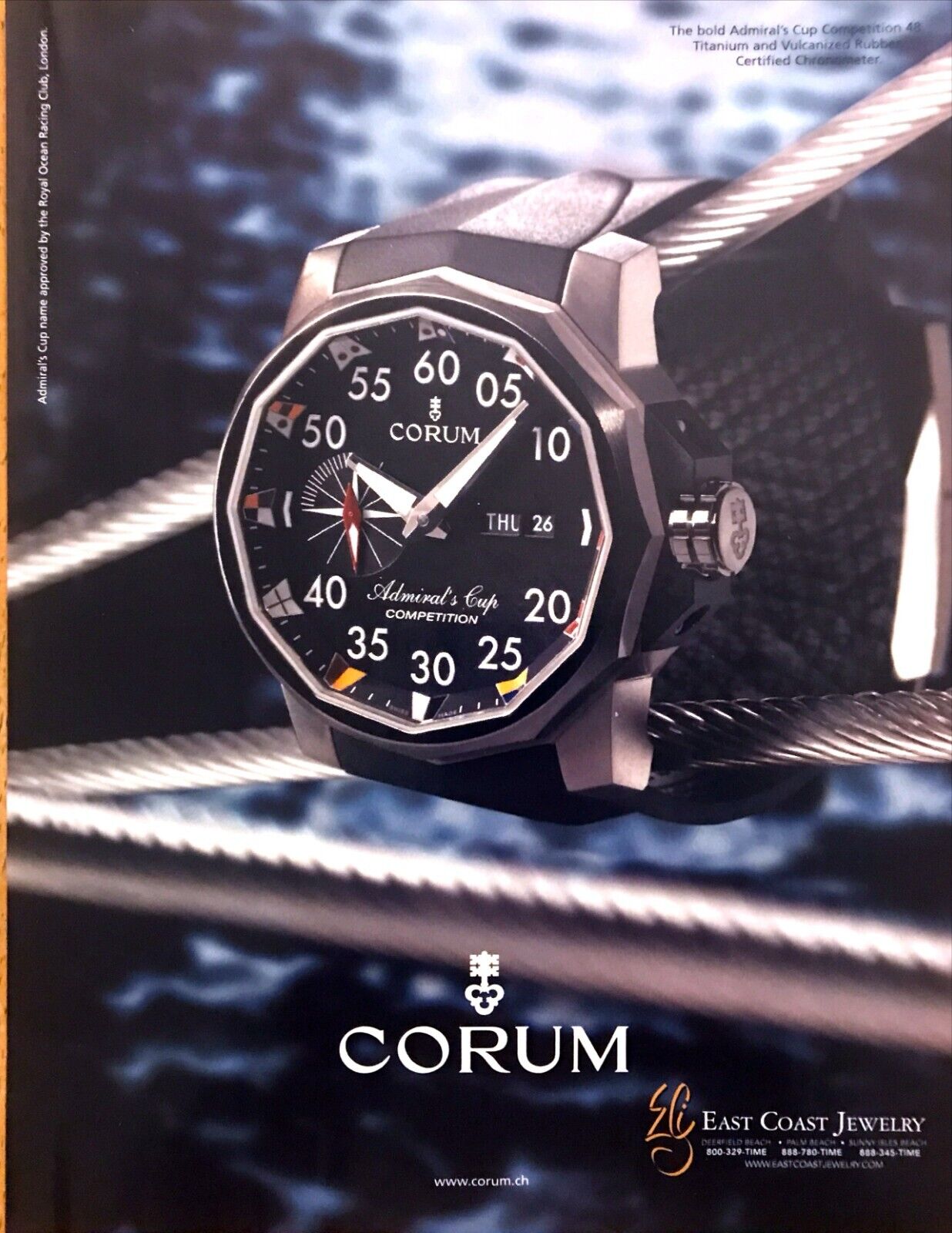 2006 Corum Admiral\'s Cup Competition 48 Chronometer Watch photo vintage print ad