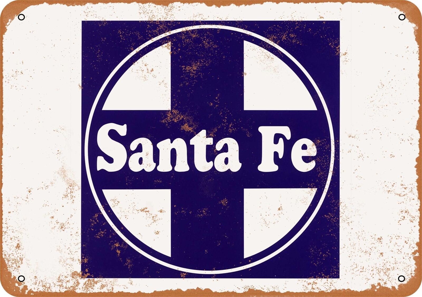 Metal Sign - Santa Fe Railroad -- Vintage Look