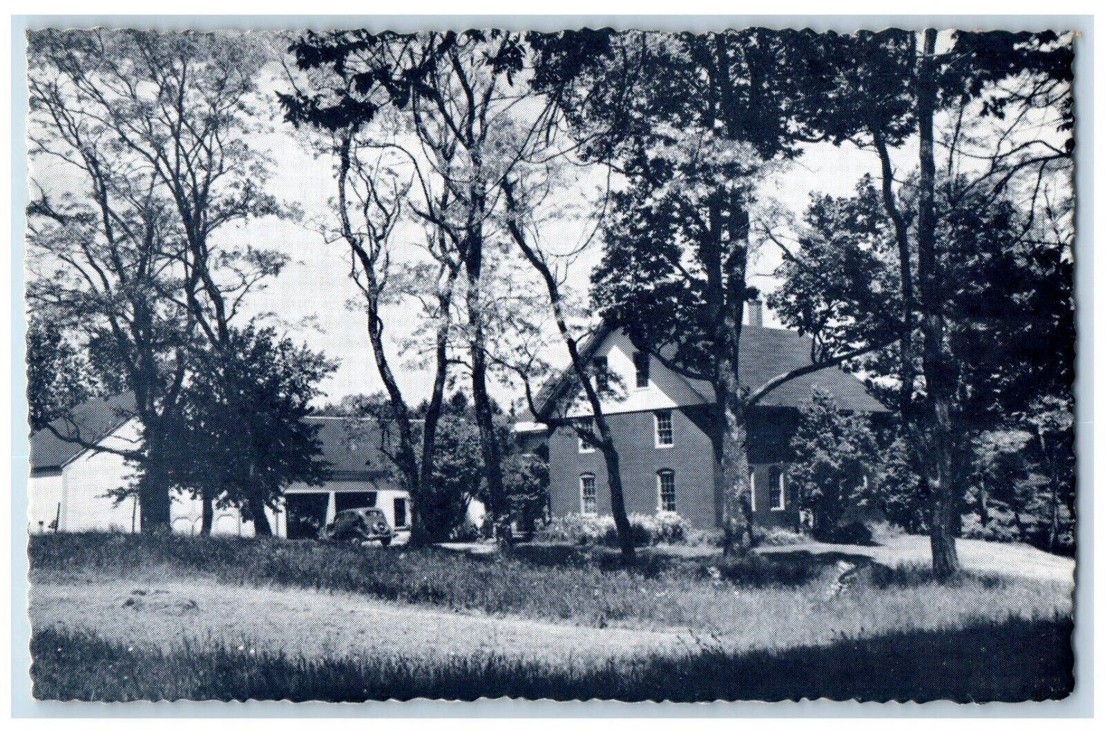 c1910's Old MeLellan House Car Trees Gorham Maine ME Unposted Antique Postcard