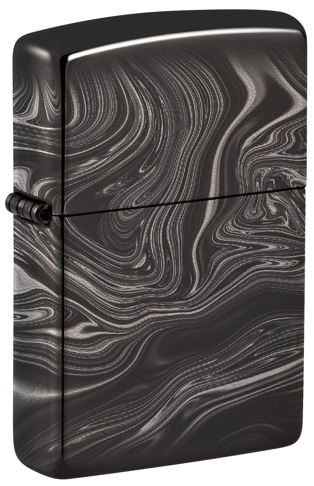 Zippo Marble Pattern Design High Polish Black Windproof Lighter, 49812