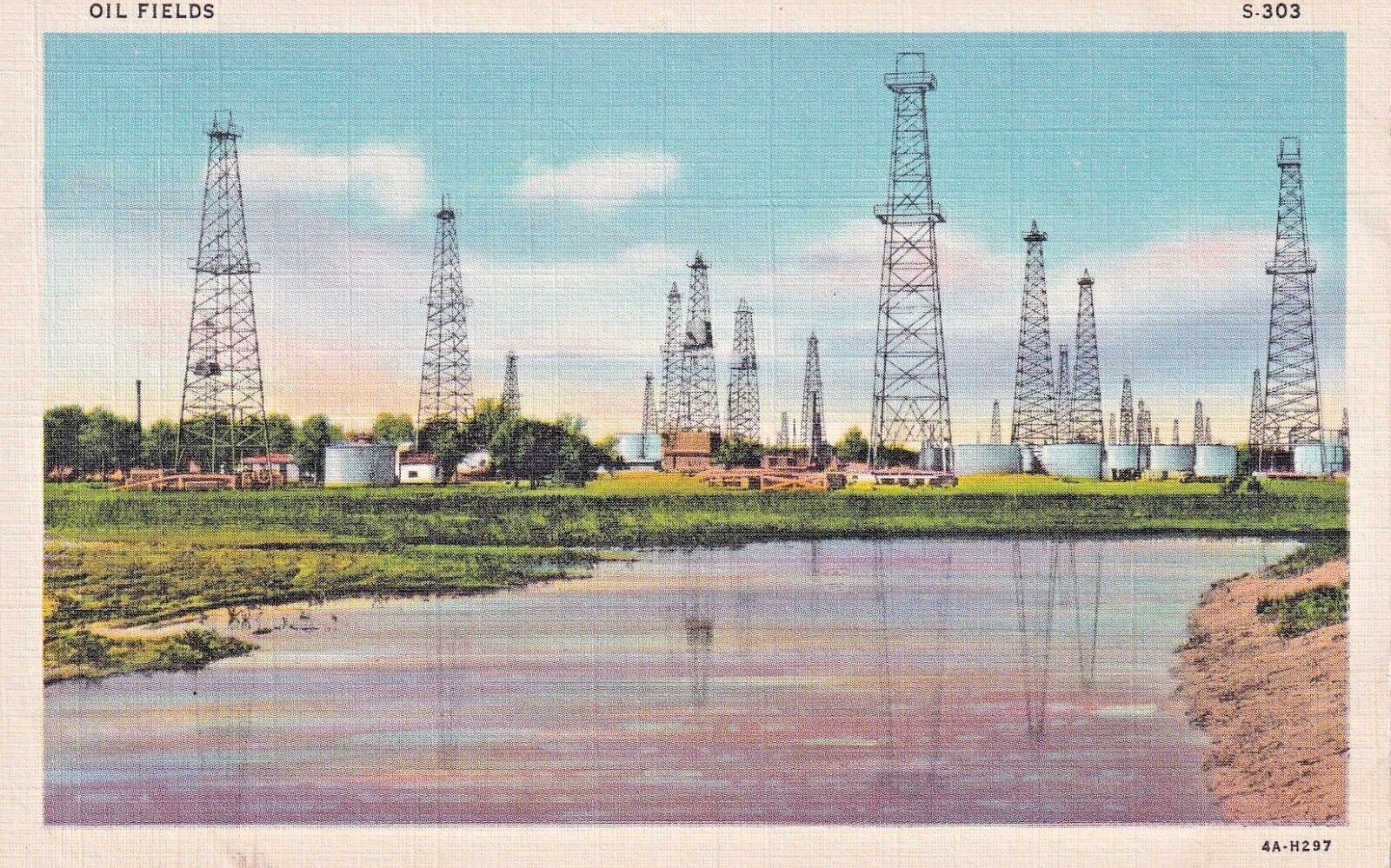 Postcard TX Texas Oil Fields I13
